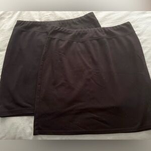 Style & Co Career Plus Size Black Stretch Pencil Skirt - Lot of 2 p